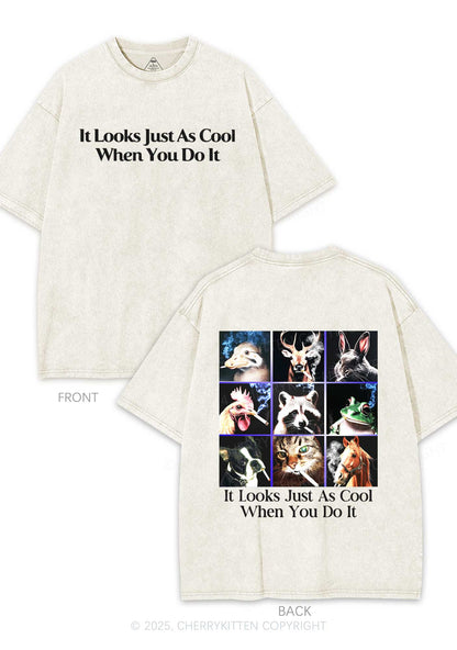 It Looks Just As Cool Y2K Shirts Washed Tee Cherrykitten