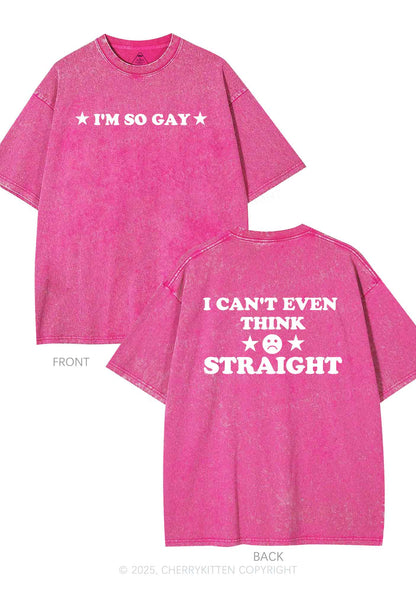 Im So Gay Two Sides Pride Y2K Shirts Washed Tee Cherrykitten