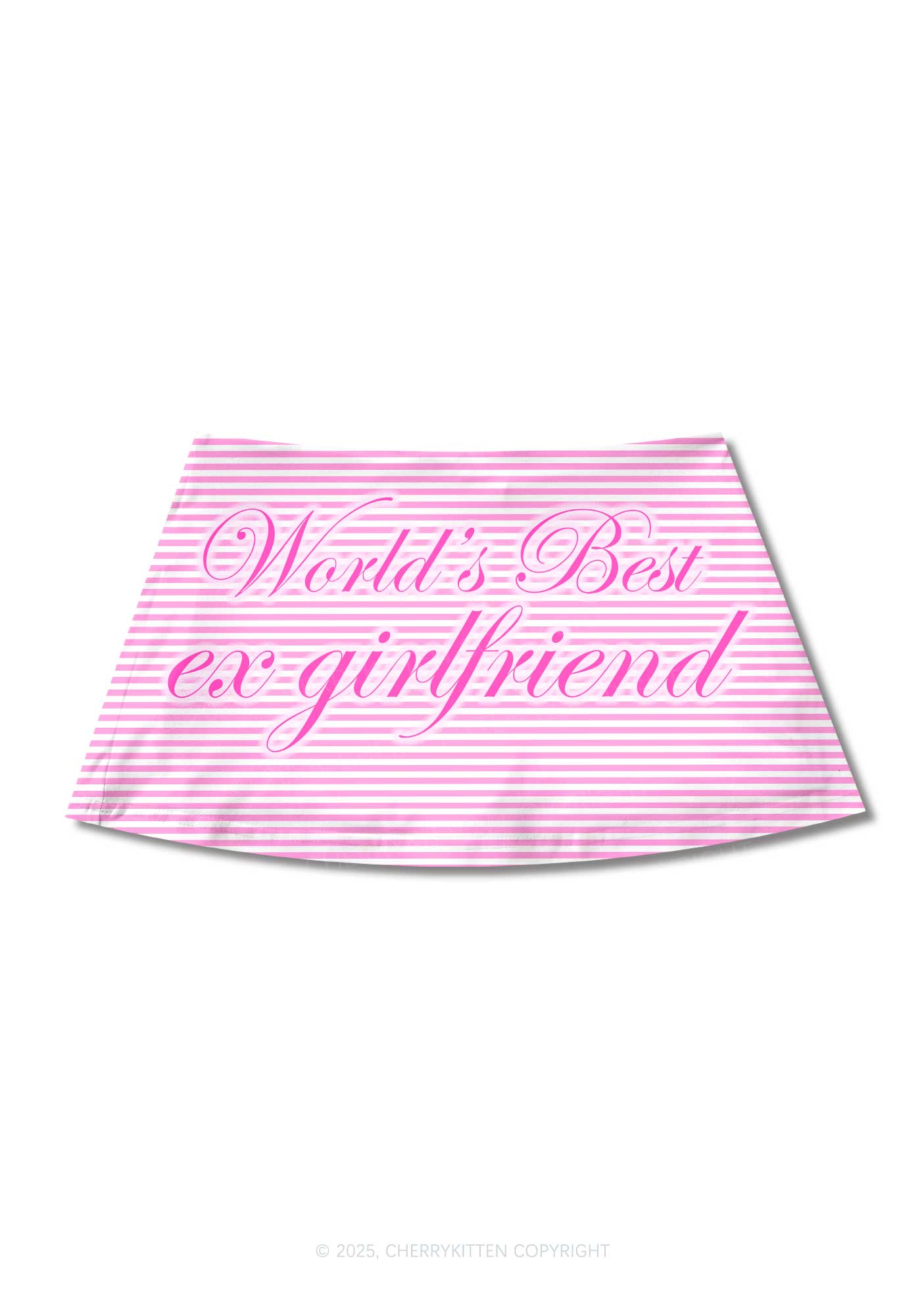 Worlds Best Ex Girlfriend Valentine's Day Y2K Print Mini Skirt Cherrykitten