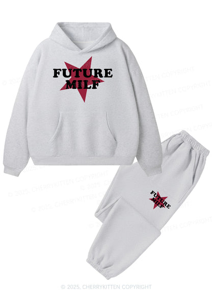 Future Mxxf Y2K Fleece Hoodie Set Cherrykitten