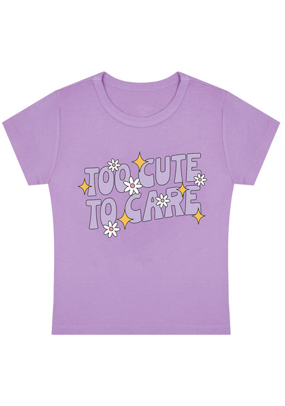 Curvy Too Cute To Care Baby Tee