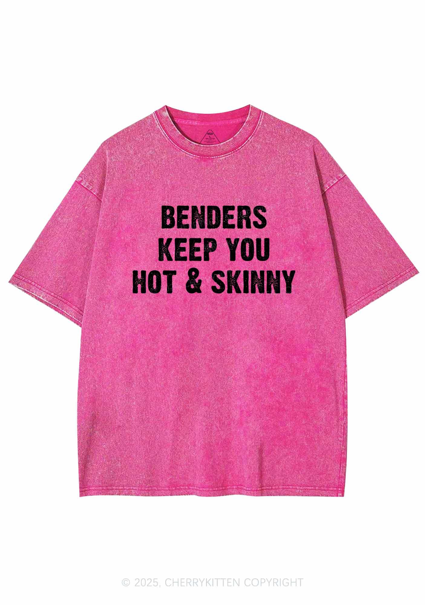 Benders Keep You Hot Skinny Y2K Shirts Washed Tee Cherrykitten