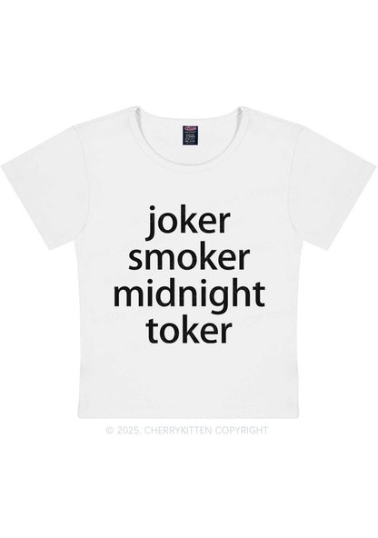 Joker Smoker Midnight Toker Y2K Baby Tee Cherrykitten