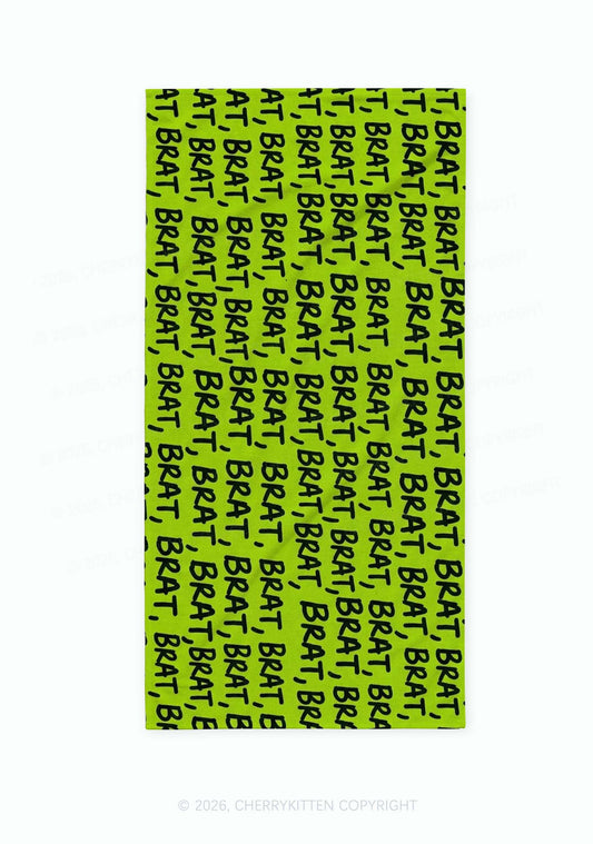 Green Brat Y2K Beach Towel Cherrykitten