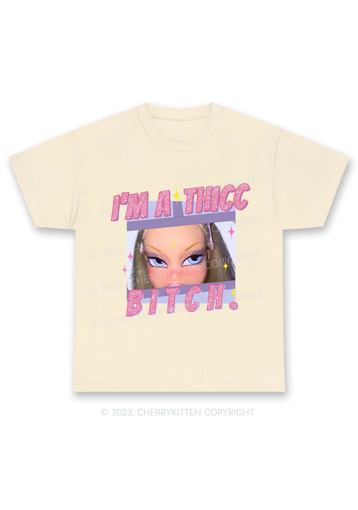 I'm A Thicc Bxxch Y2K Chunky Shirt Cherrykitten
