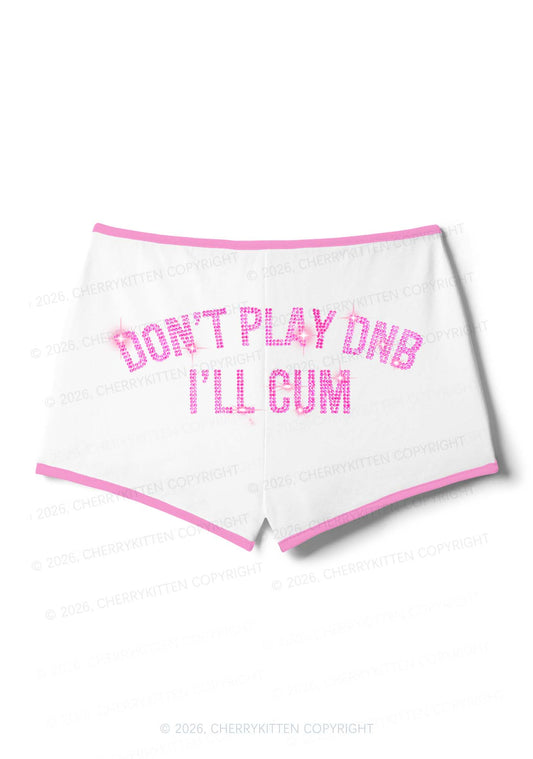 Rhinestone Dont Play DNB Y2K Booty Shorts Cherrykitten