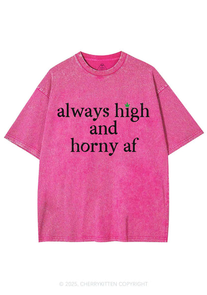 Always High Y2K Shirts Washed Tee Cherrykitten