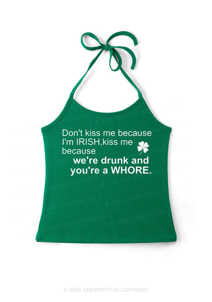 Drunk And Hore St Patricks Y2K Halter Neck Cami Cherrykitten