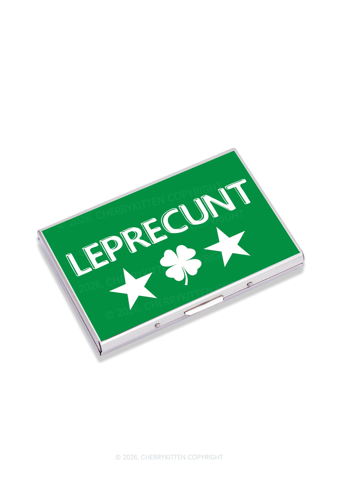 Leprecunt St Patricks Y2K Mirror Cigarette Case Cherrykitten