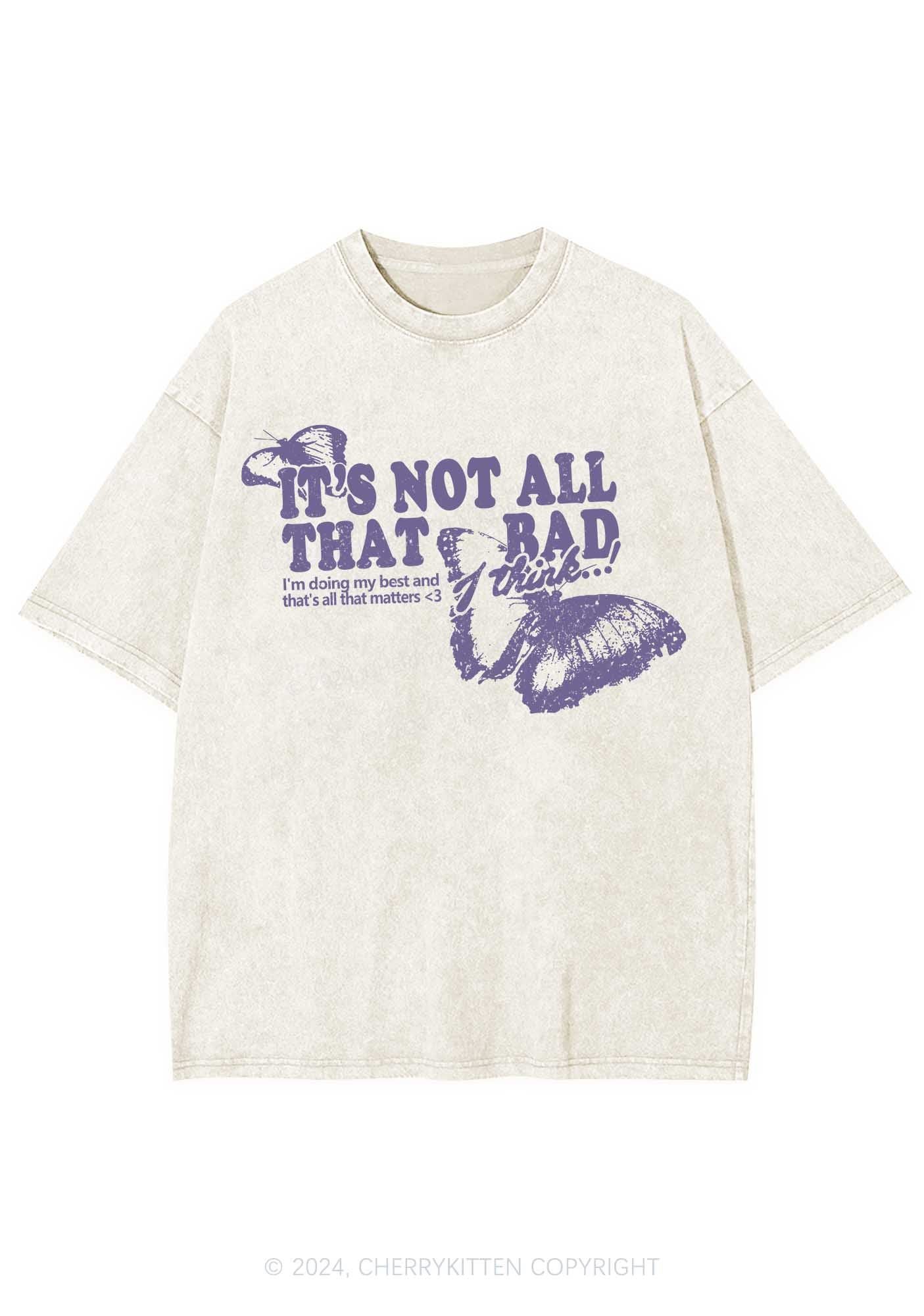 It's Not All That Bad Y2K Washed Tee Cherrykitten