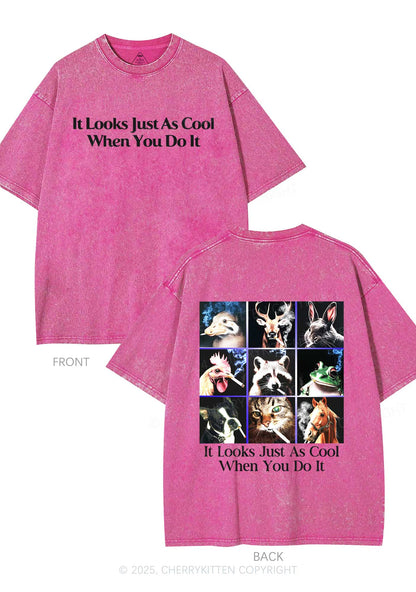 It Looks Just As Cool Y2K Shirts Washed Tee Cherrykitten