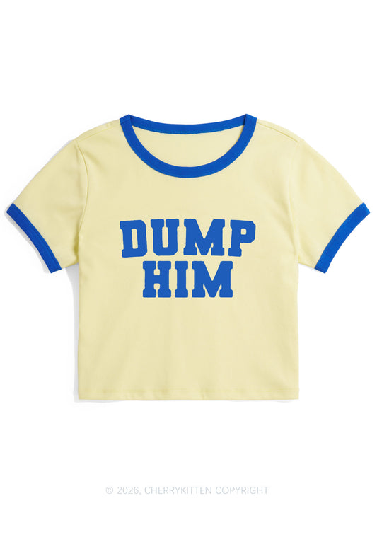 Dump Him Y2K Ringer Tee Cherrykitten
