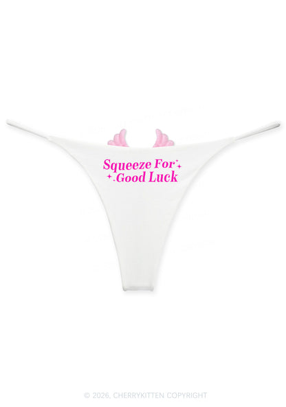 Squeeze For Good Luck Y2K Goth Angel Wings Bikini String Thong Cherrykitten