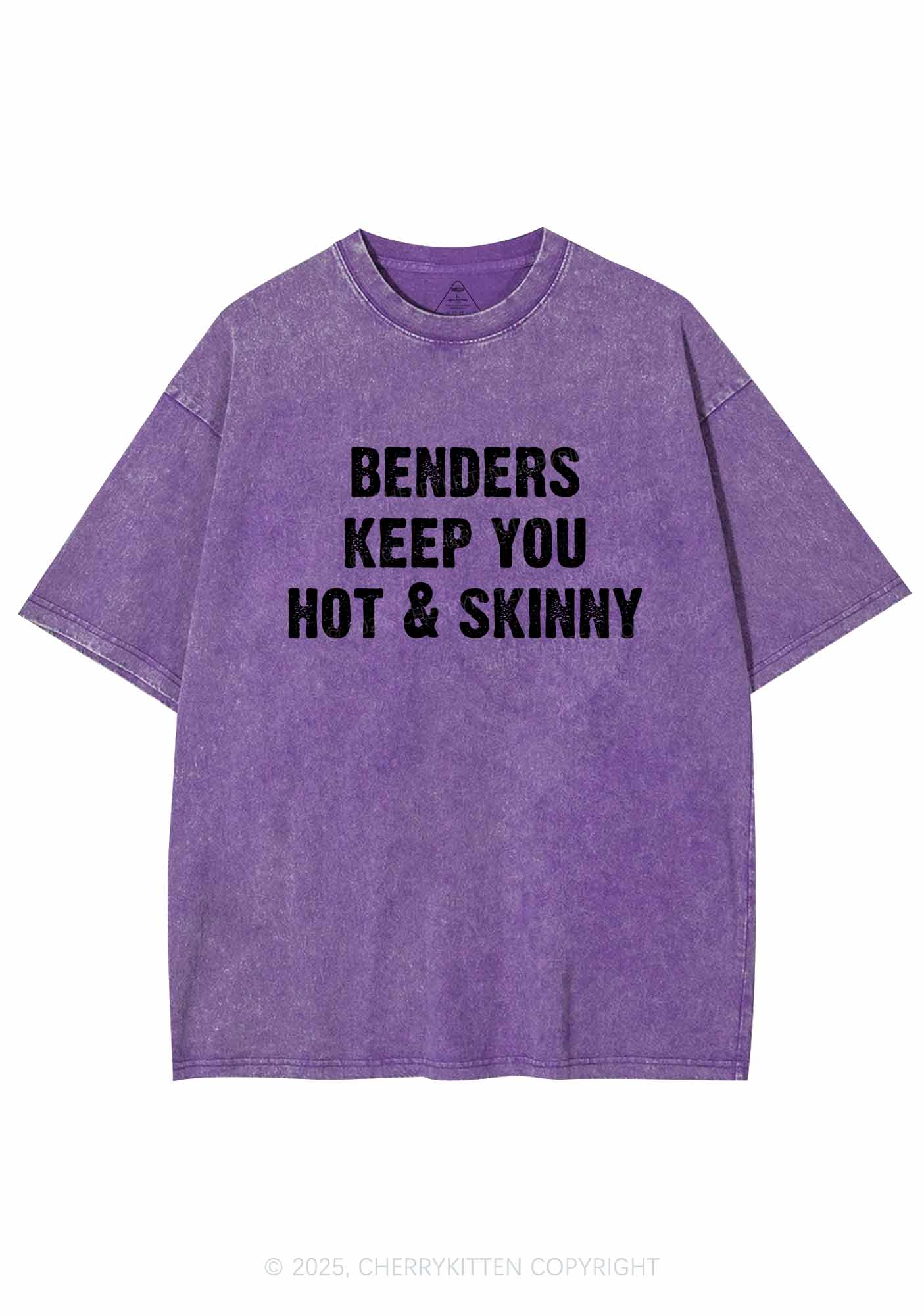 Benders Keep You Hot Skinny Y2K Shirts Washed Tee Cherrykitten