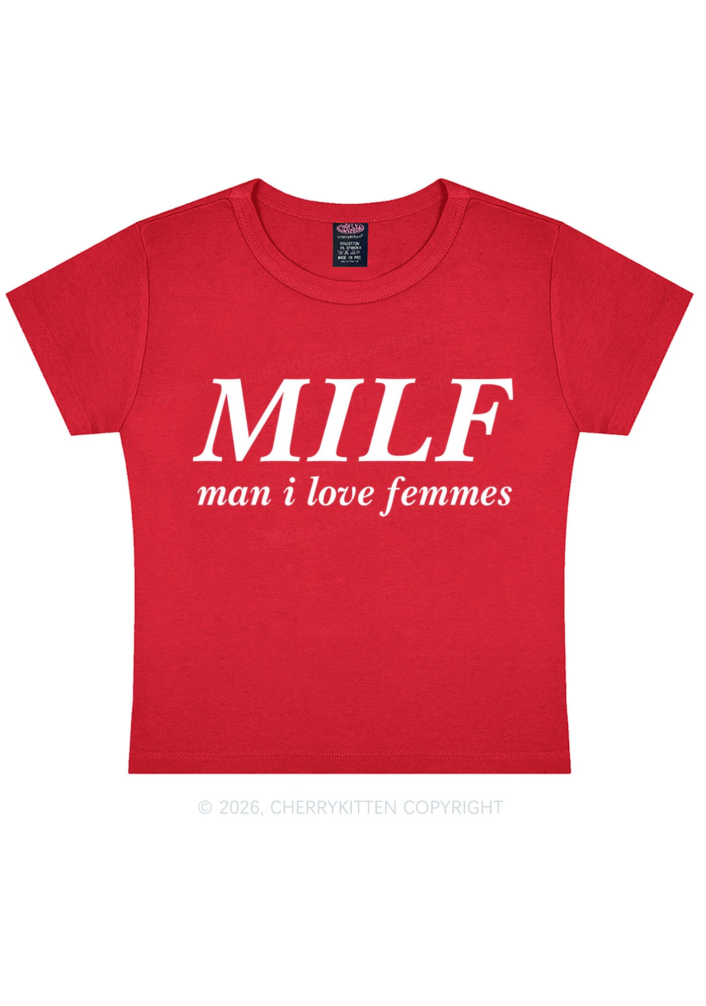 Man I Love Femme Pride Y2K Baby Tee Cherrykitten