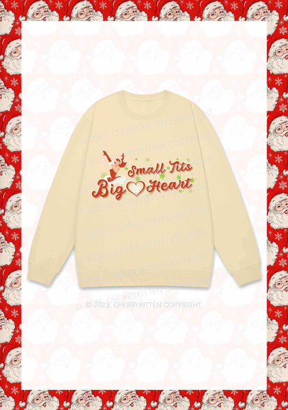 Small But Big Heart Christmas Y2K Sweatshirt Cherrykitten