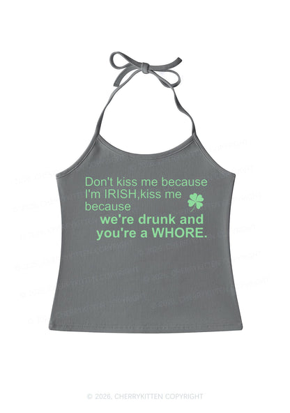 Drunk And Hore St Patricks Y2K Halter Neck Cami Cherrykitten