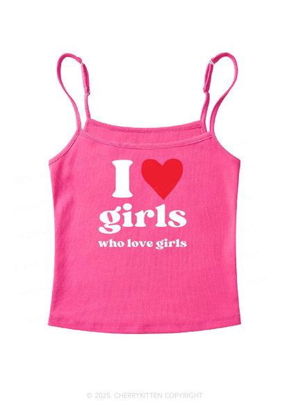 Girls Love Girls Pride Y2K Spaghetti Strap Cami Cherrykitten
