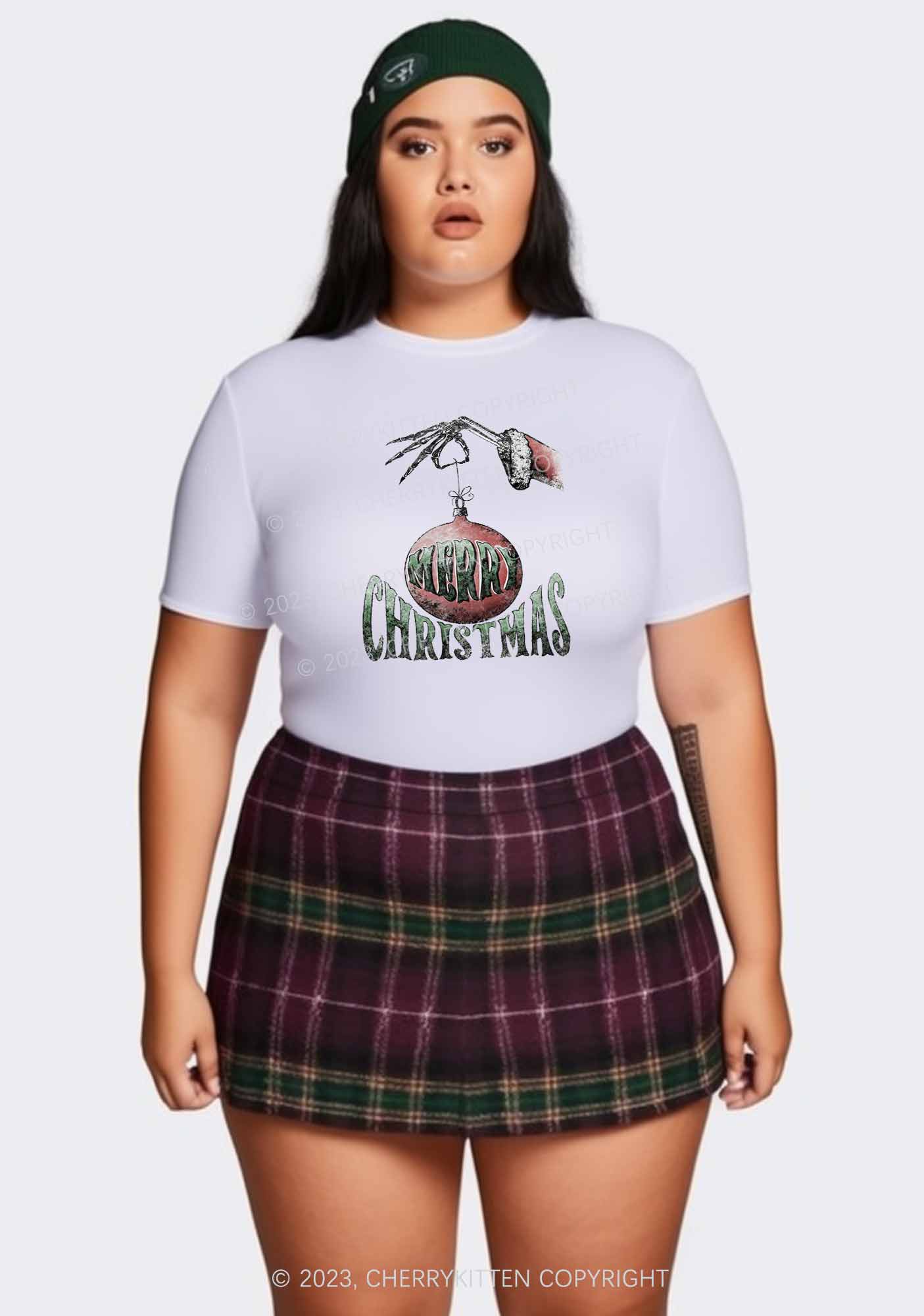 Merry Christmas Ball Baby Tee Cherrykitten