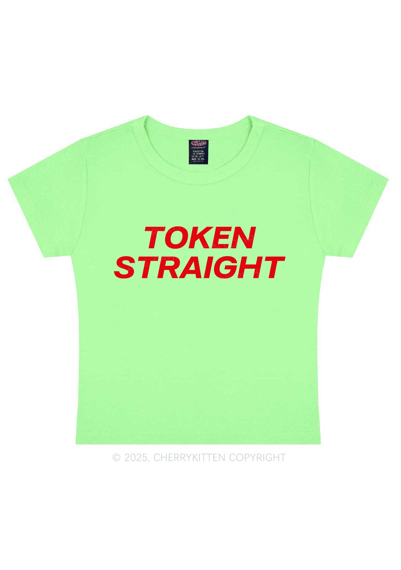 Token Straight Pride Y2K Baby Tee Cherrykitten