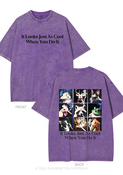 It Looks Just As Cool Y2K Shirts Washed Tee Cherrykitten