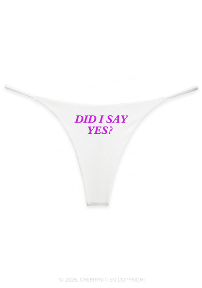 Did I Say Yes Y2K Bikini String Thong Cherrykitten