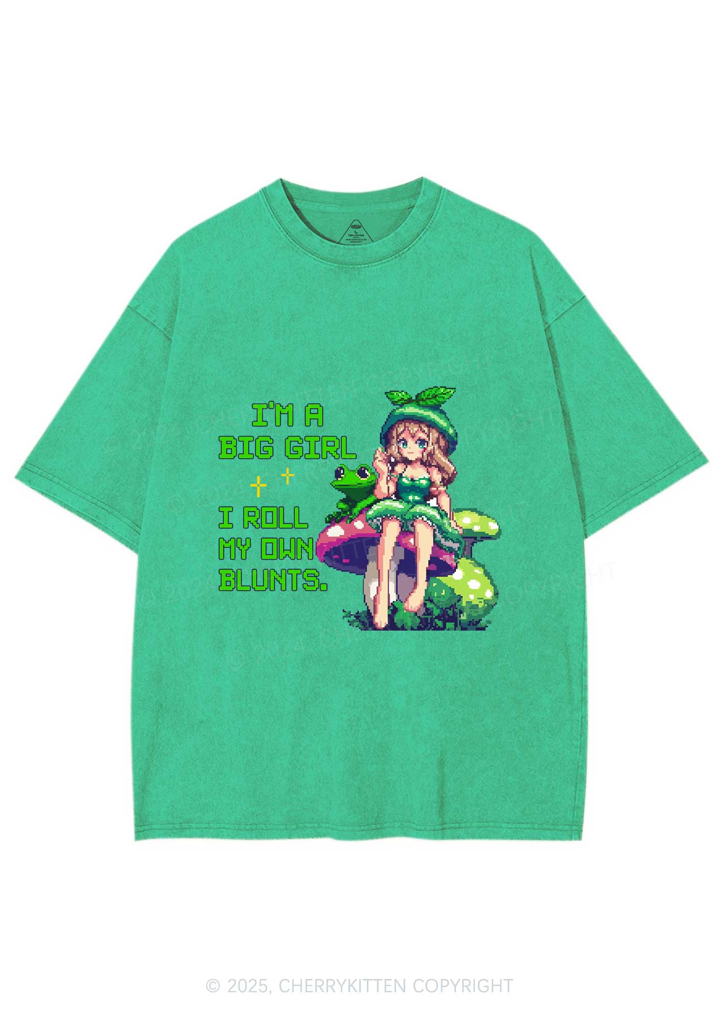 Roll My Own Blunts Y2K Shirts Washed Tee Cherrykitten