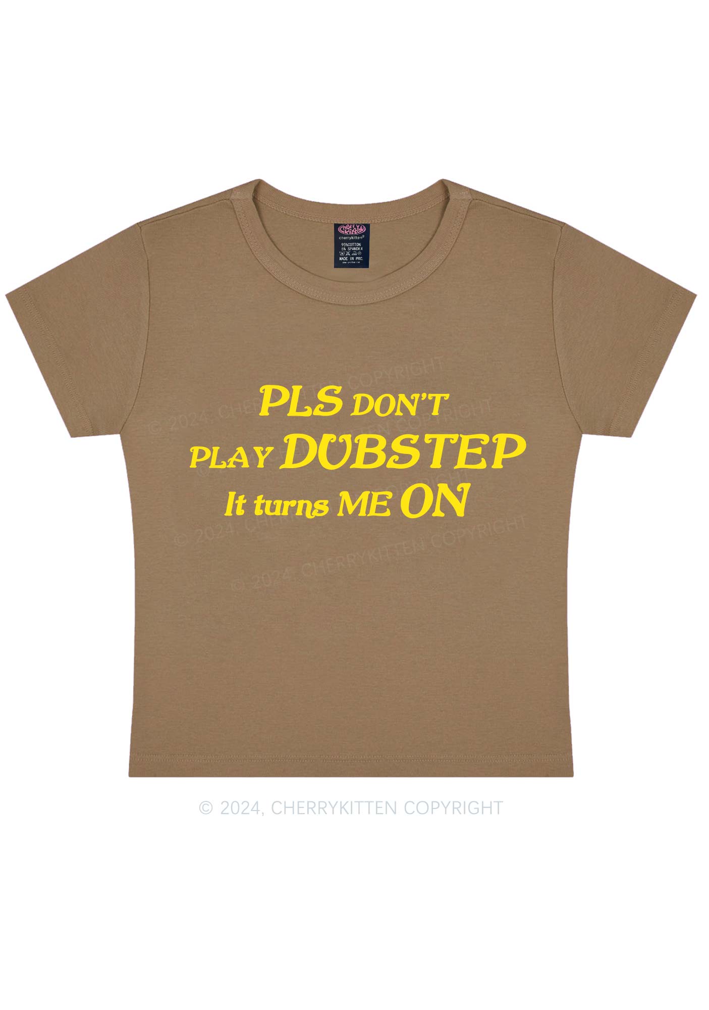 Dubstep Turns Me On Y2K Baby Tee Cherrykitten