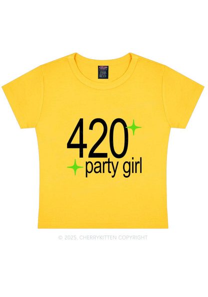 Stoned Party Girl Y2K Baby Tee Cherrykitten