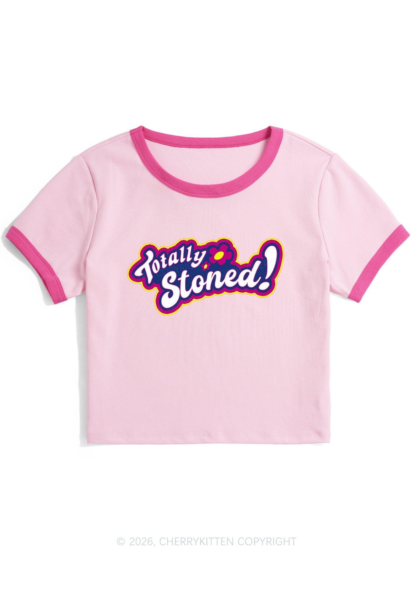 Totally Stoned Y2K Ringer Tee Cherrykitten