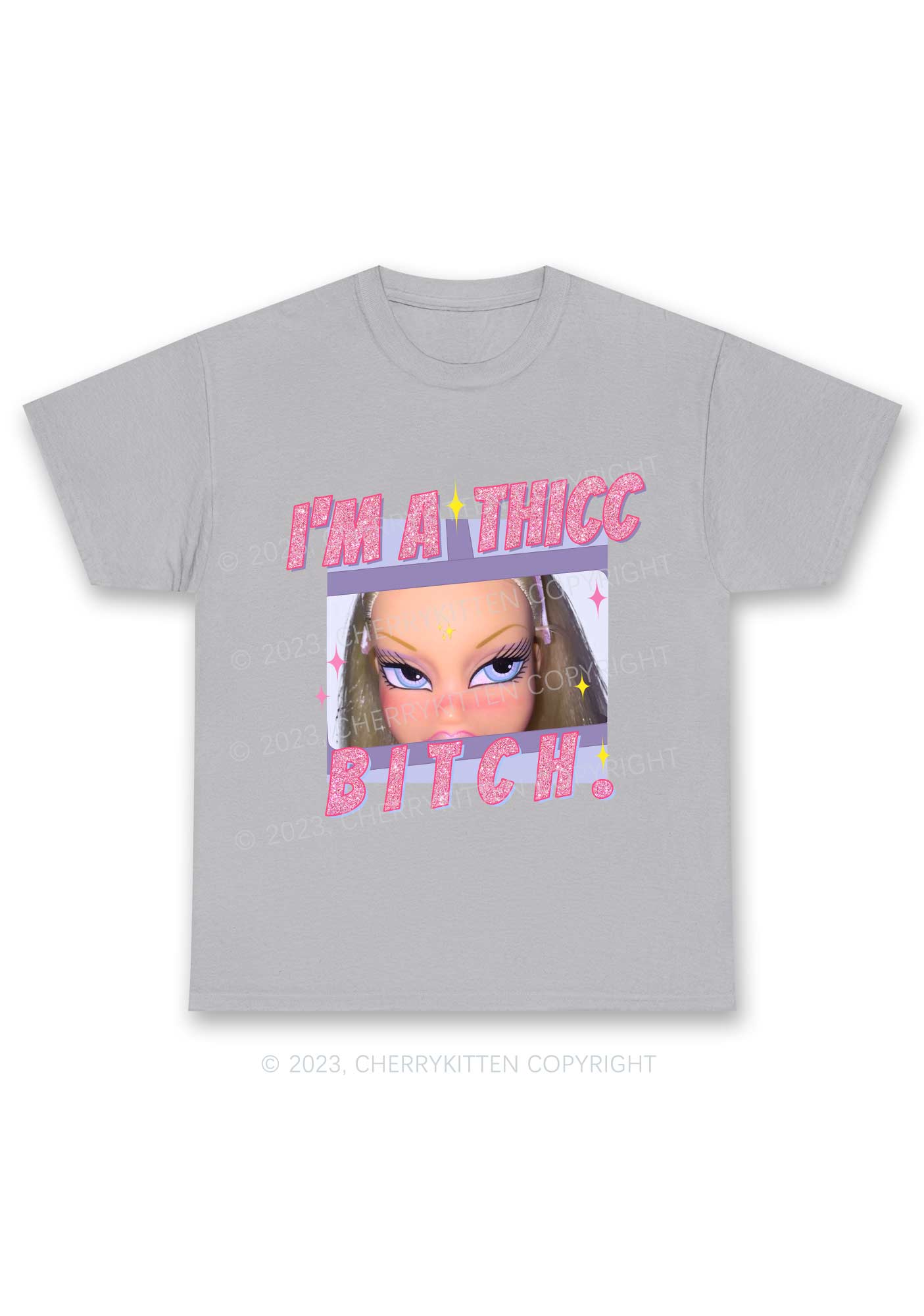 I'm A Thicc Bxxch Y2K Chunky Shirt Cherrykitten