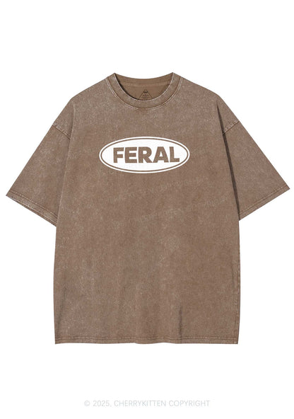 Feral Y2K Shirts Washed Tee Cherrykitten