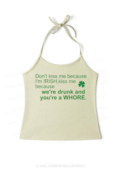 Drunk And Hore St Patricks Y2K Halter Neck Cami Cherrykitten
