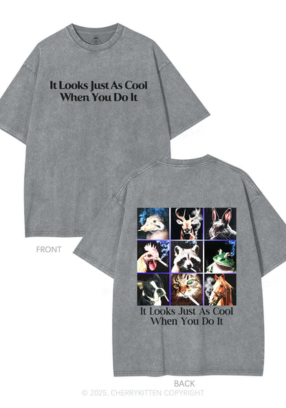 It Looks Just As Cool Y2K Shirts Washed Tee Cherrykitten
