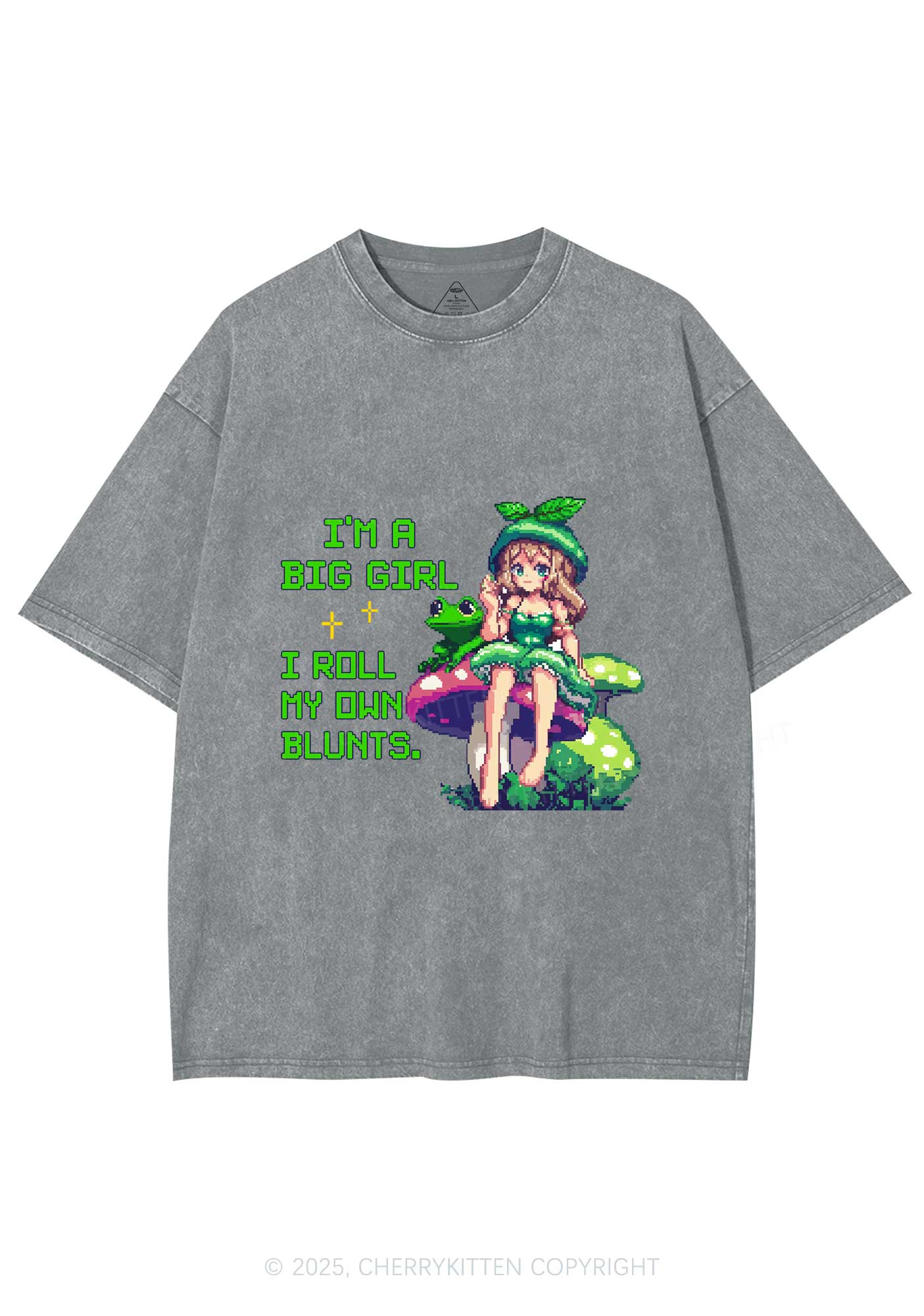 Roll My Own Blunts Y2K Shirts Washed Tee Cherrykitten