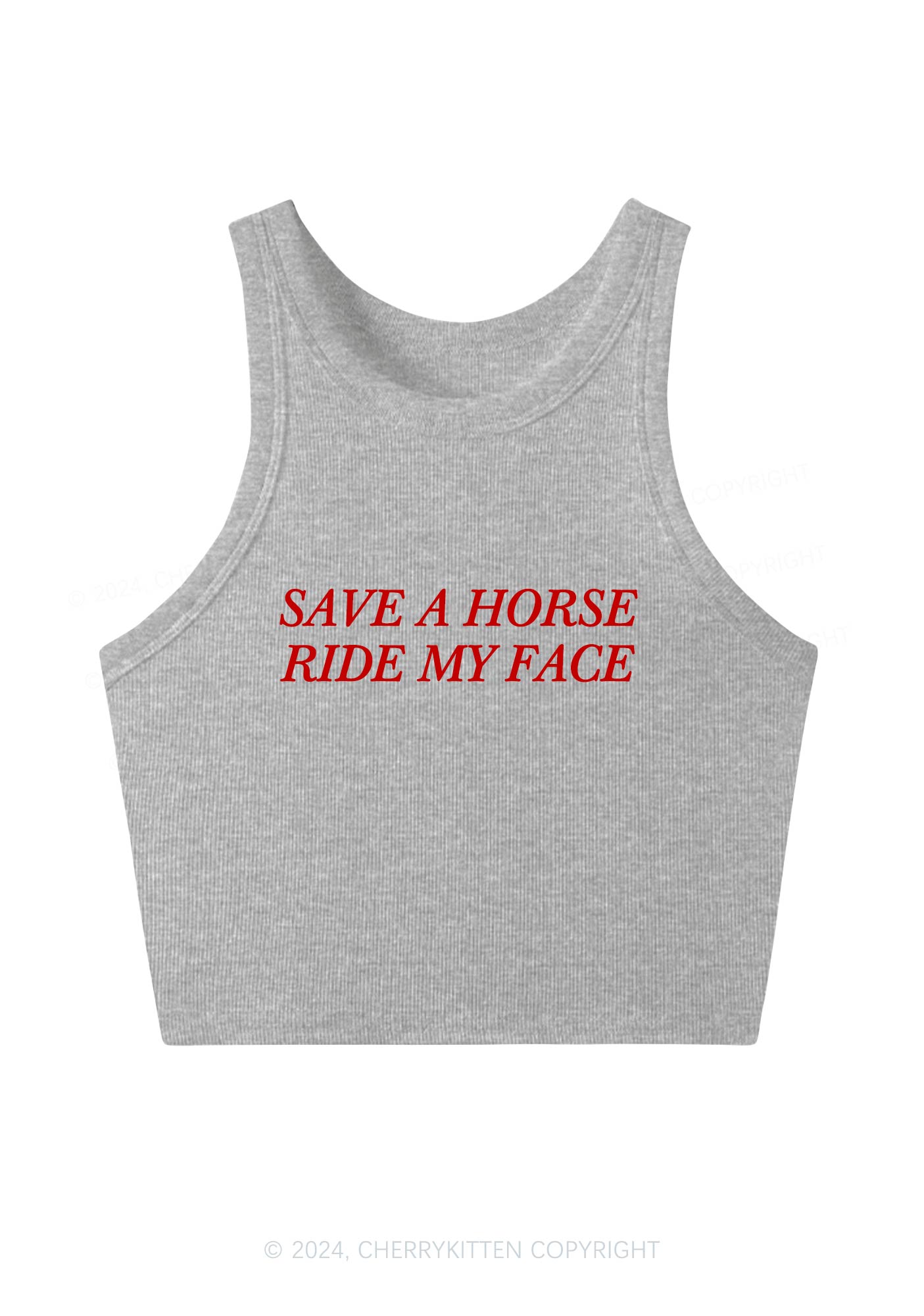 Ride My Face Y2K Crop Tank Top Cherrykitten