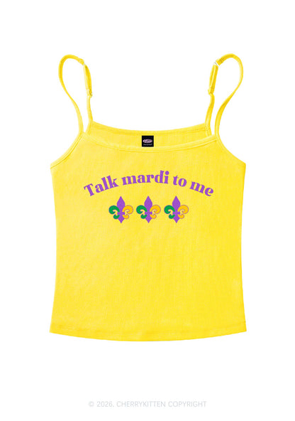 Talk Mardi To Me Y2K Spaghetti Strap Cami Cherrykitten