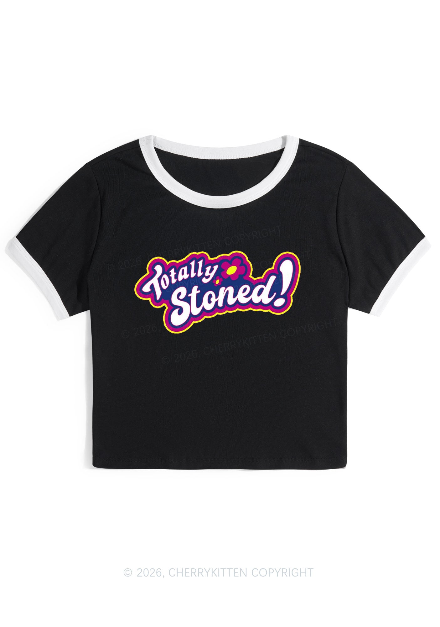 Totally Stoned Y2K Ringer Tee Cherrykitten