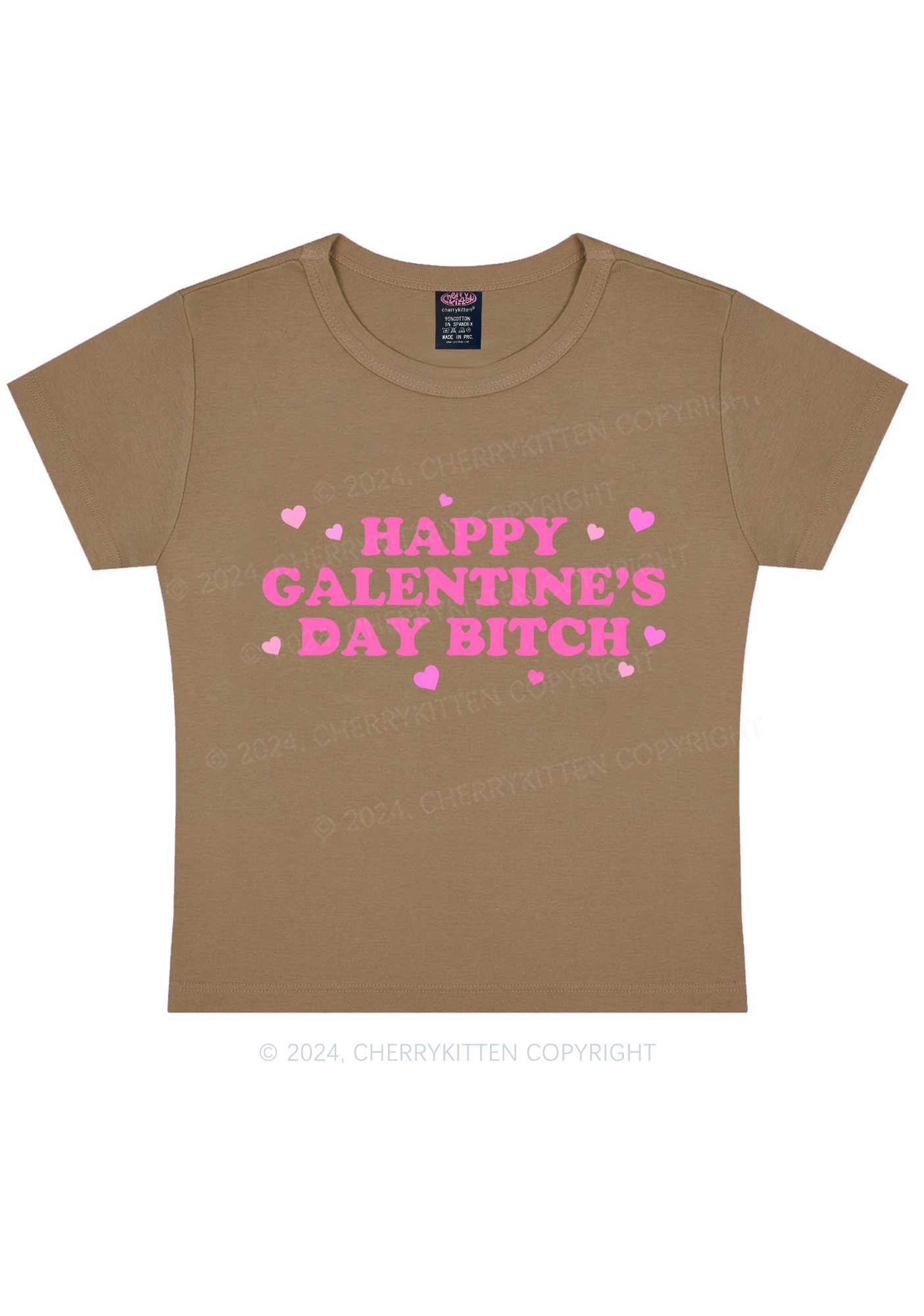 Happy Galentines Day Y2K Valentine's Day Baby Tee Cherrykitten