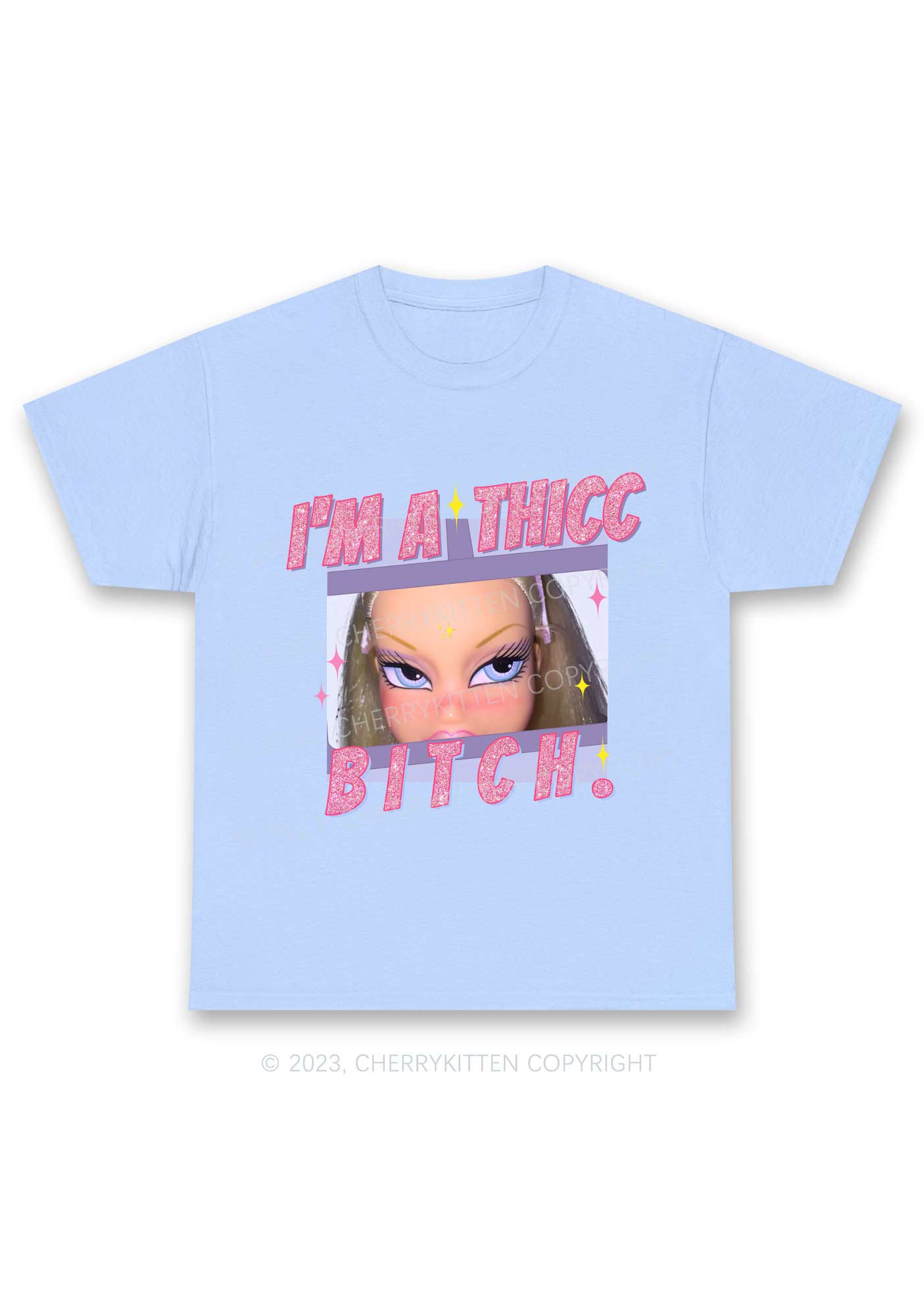 I'm A Thicc Bxxch Y2K Chunky Shirt Cherrykitten