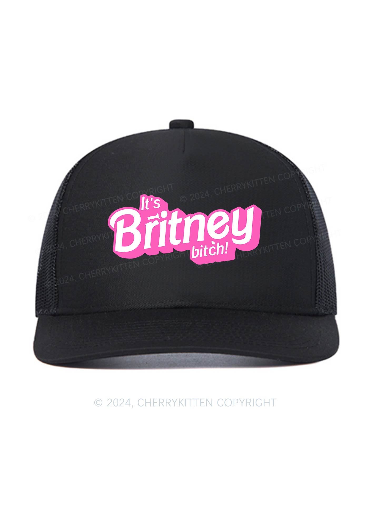 It's Britney Bixch Y2K Trucker Mesh Hat Cherrykitten