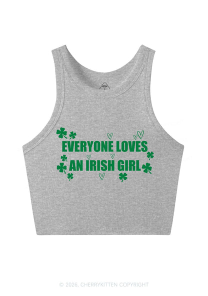 Everyone Loves Irish Girl St Patricks Y2K Crop Tank Top Cherrykitten