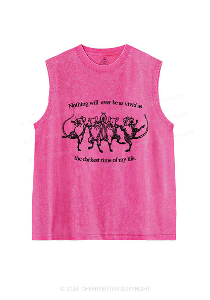 Rats Darkest Time Y2K Washed Tank Cherrykitten