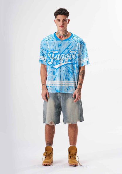 Blue Tie Dye Faggot Pride Y2K Sport Jersey Shirts Cherrykitten