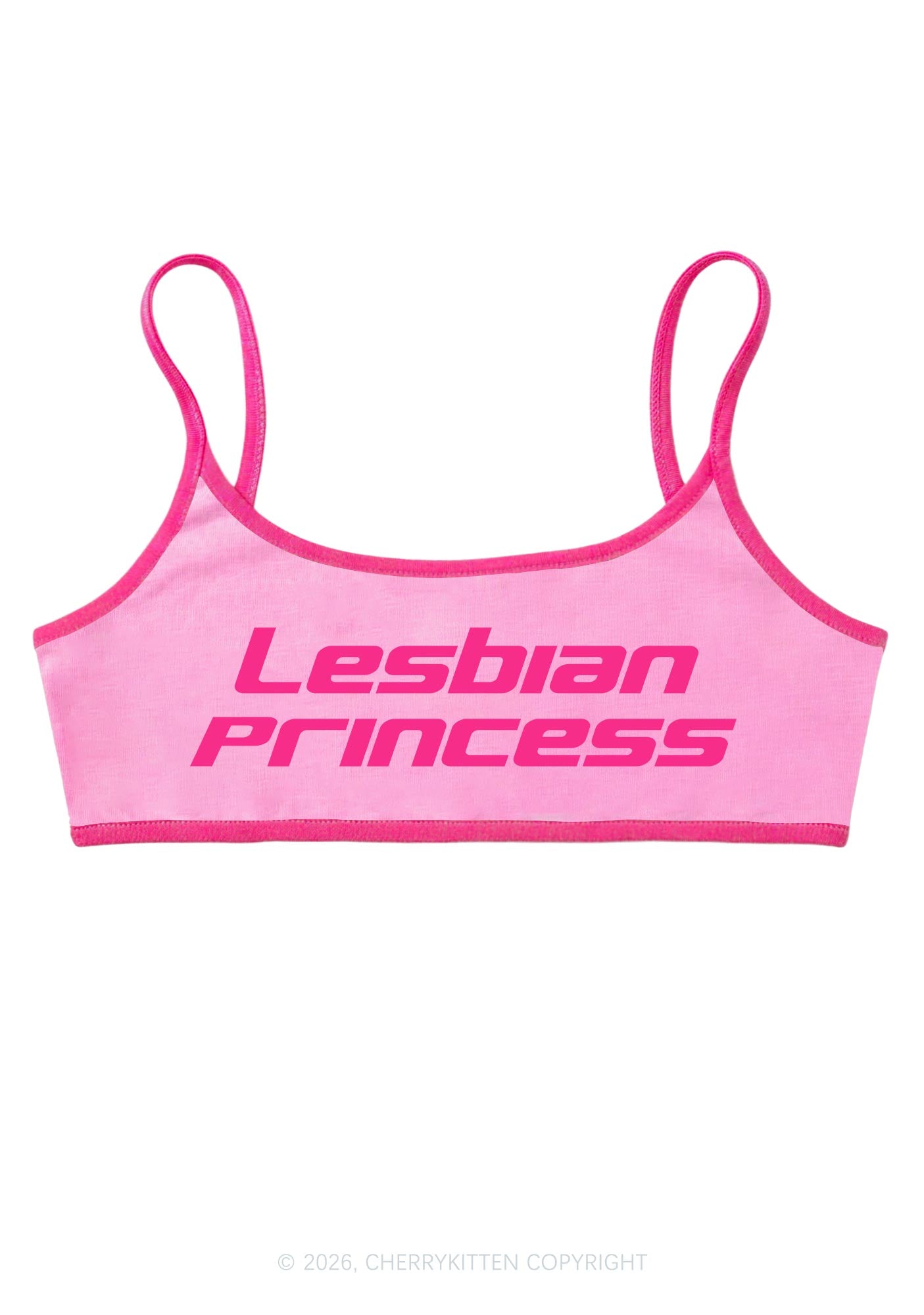 Lesbian Princess Pride Y2K Super Crop Cami Cherrykitten