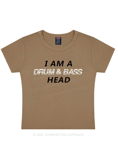 Drum Bass Head Y2K Baby Tee Cherrykitten
