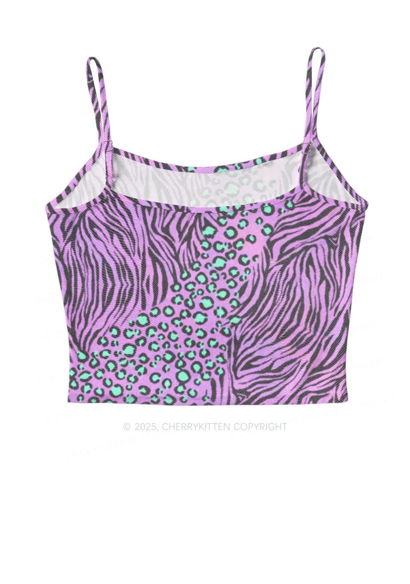 Lavender Zebra Y2K Mesh Cami Tank Cherrykitten