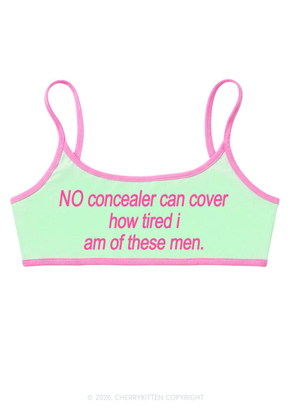 No Concealer Can Cover Men Y2K Super Crop Cami Cherrykitten