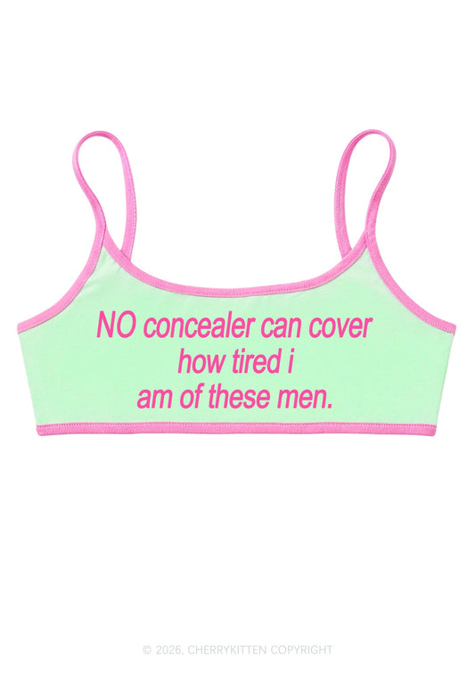 No Concealer Can Cover Men Y2K Super Crop Cami Cherrykitten