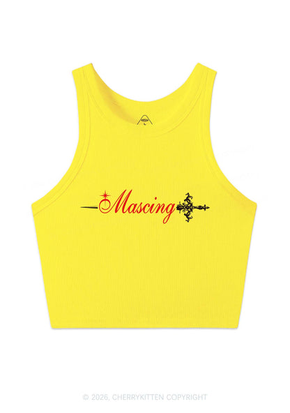 Mascing Sword Pride Y2K Crop Tank Top Cherrykitten